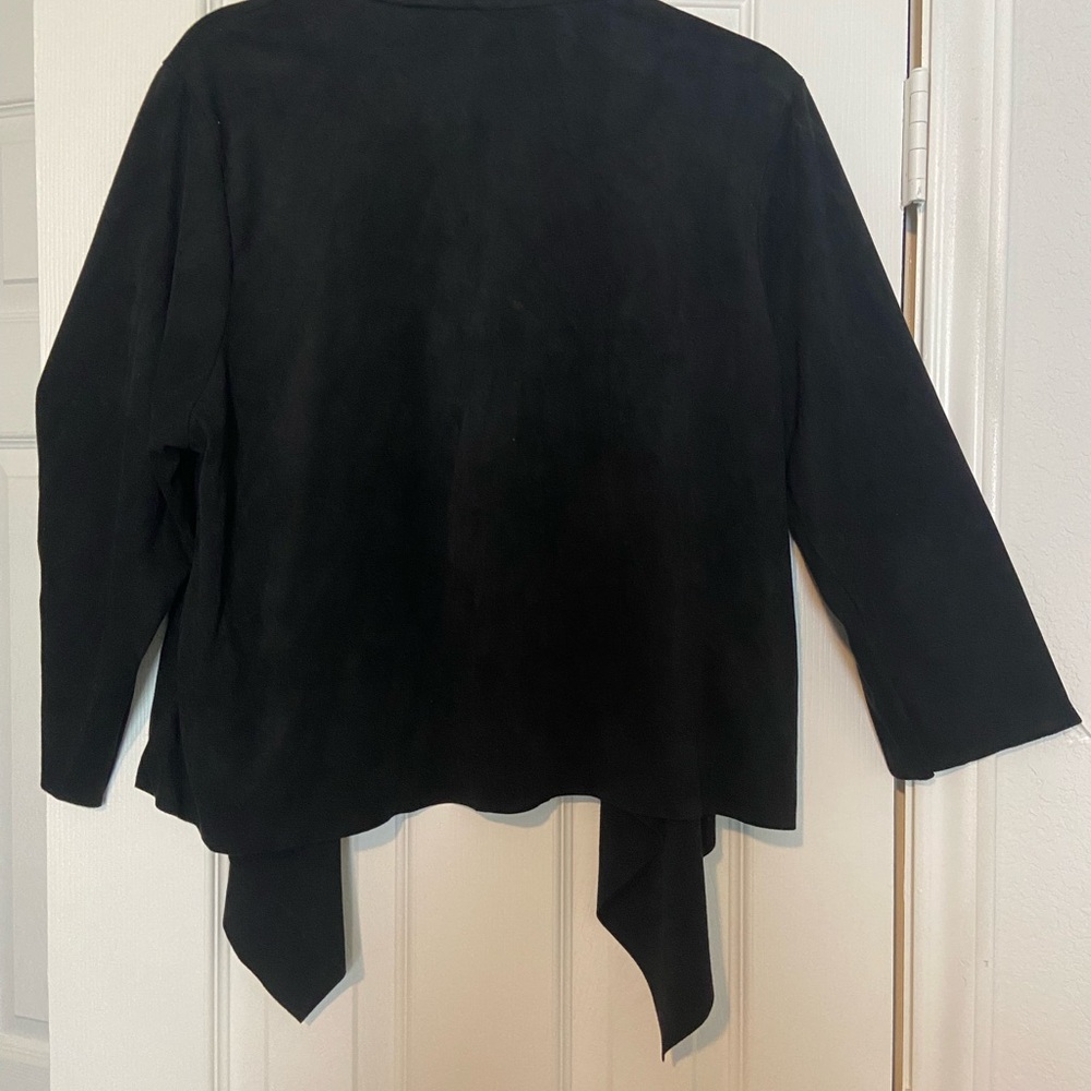 Ruby Ribbon suedette jacket with side pockets